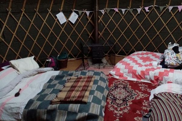 inside a yurt