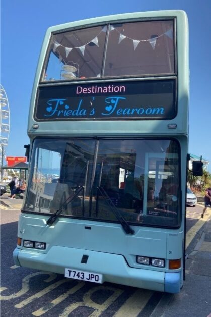 Frieda's afternoon tea bus