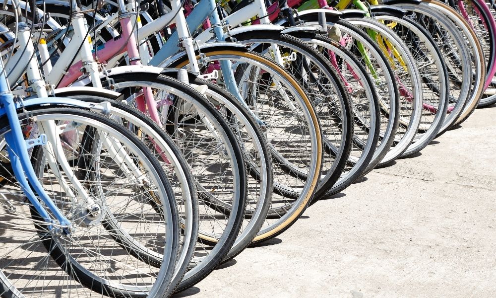 row of bikes