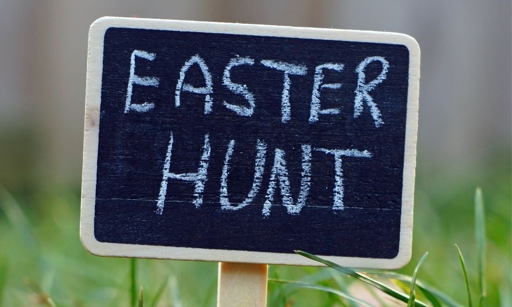 Easter hunt sign