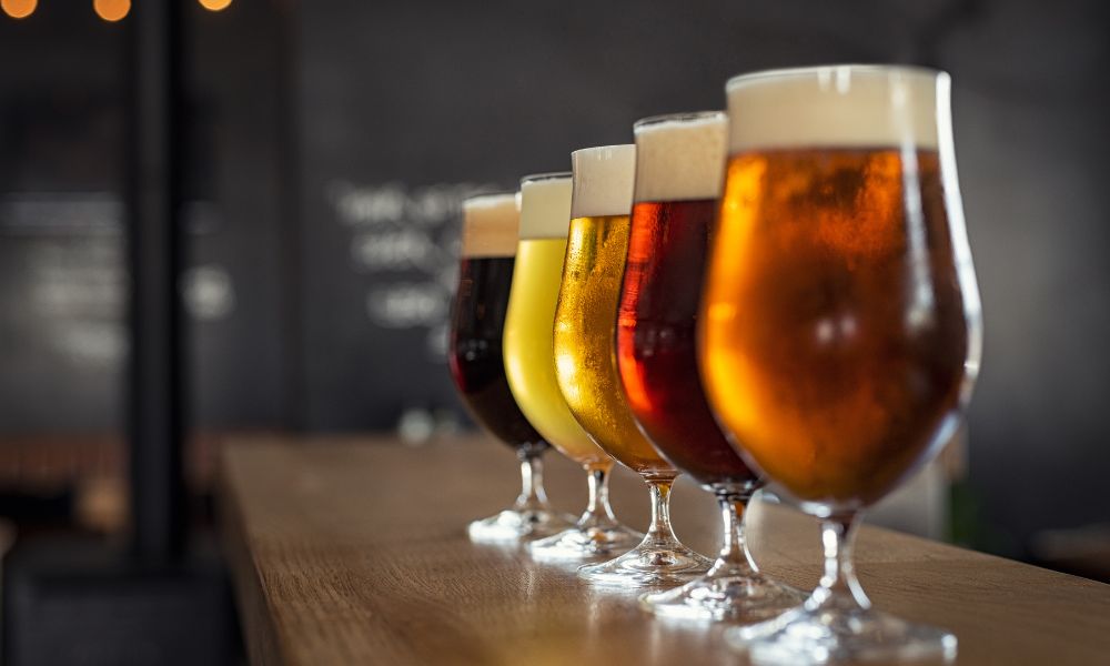 row of beers