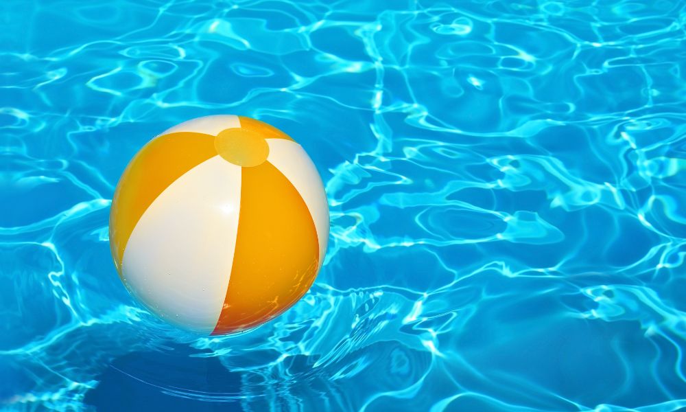 ball in a swimming pool