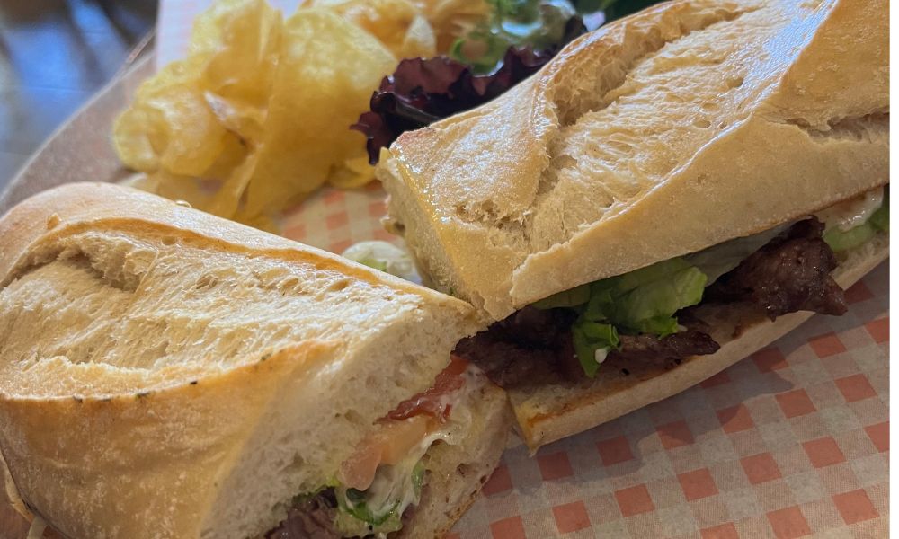 steak baguette from the Ship Inn Swanage
