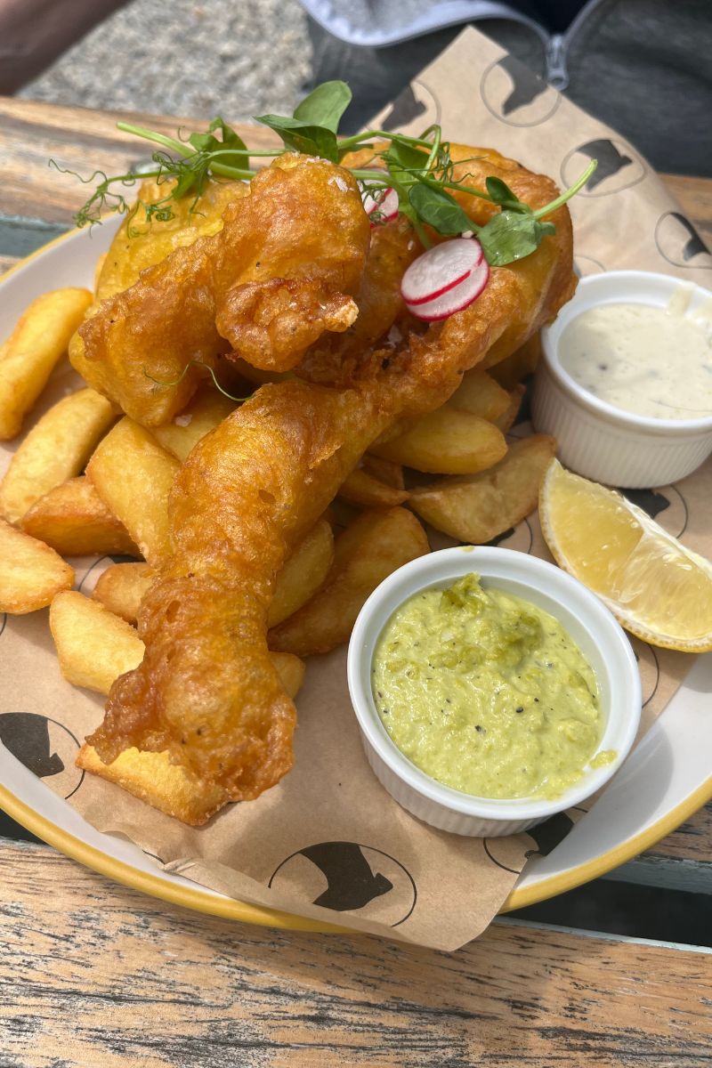 Greyhound Inn fish and chips